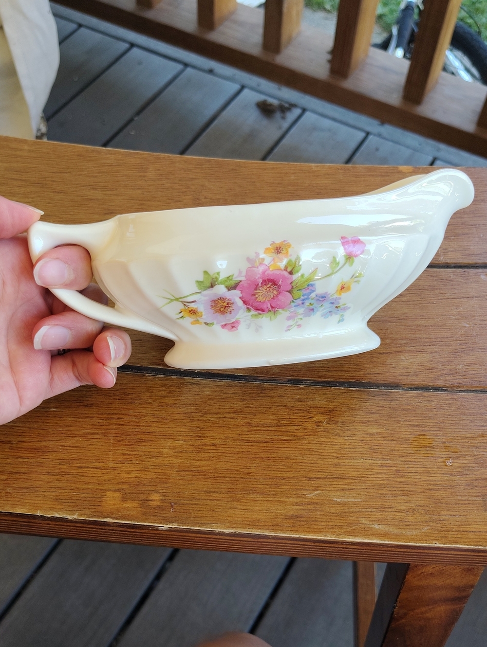 Ivory Colored Vintage Edwin M. Knowles Gravy Boat